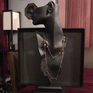 Cookie Lee 42” Gold Tone w/Purple Bead Necklace